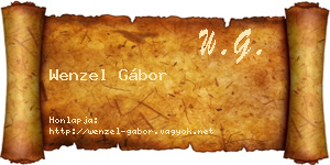 Wenzel Gábor névjegykártya