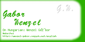 gabor wenzel business card